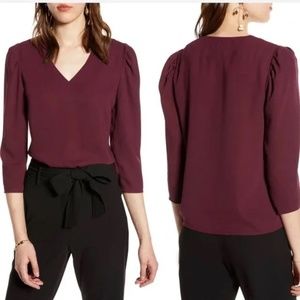 Halogen Burgundy Blouse
